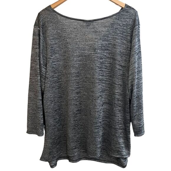 Beverly Drive Swoop Neck Top 3X Grey top - Picture 2 of 14